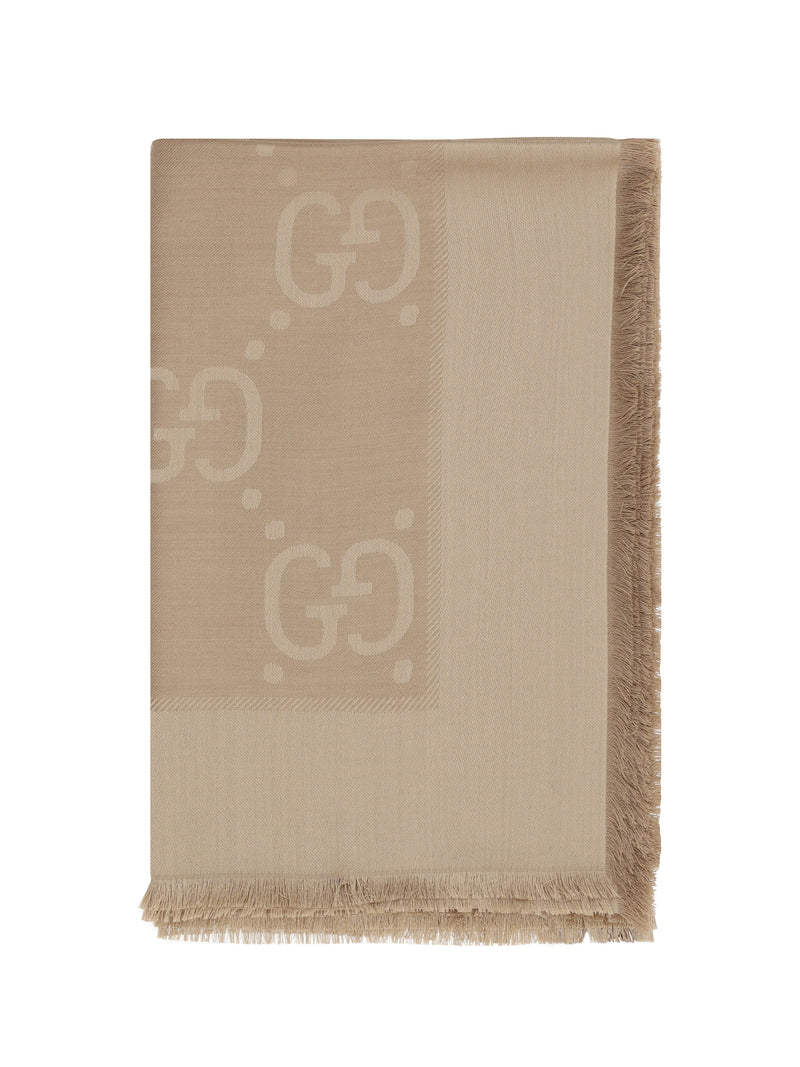 Gucci Gucci Wool and Silk Scarf Camel Women - World Class Fashion