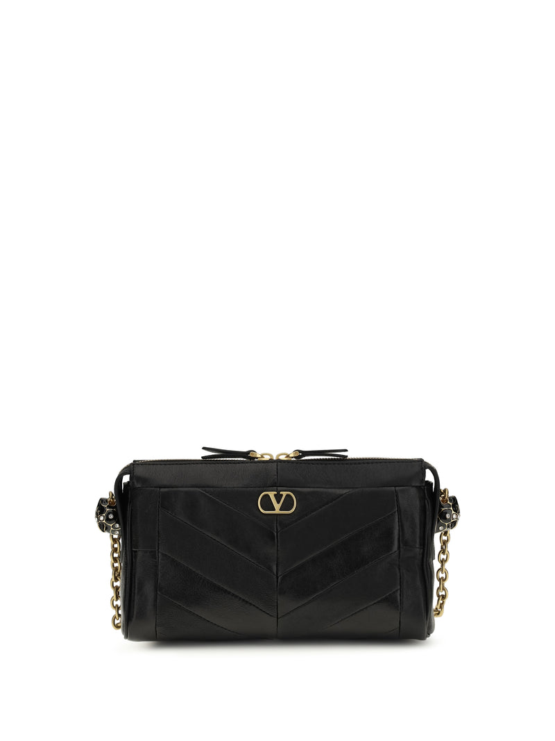 Valentino Garavani Valentino Garavani Panthea Small Shoulder Bag Nero - World Class Fashion