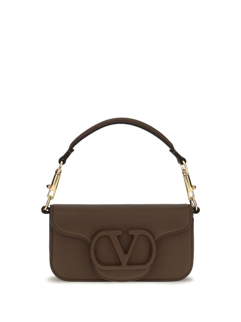 Valentino Garavani Valentino Garavani Mini Locò Shoulder Bag Wood Brown - World Class Fashion