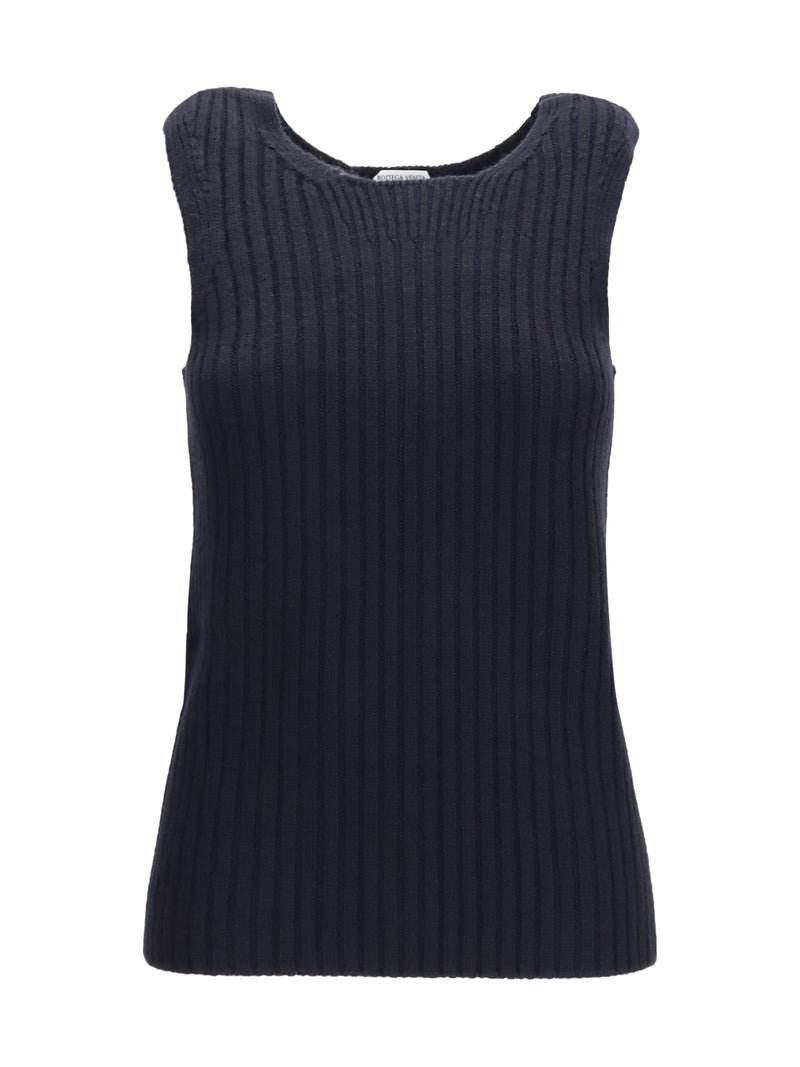 Bottega Veneta Bottega Veneta Merino Wool Ribbed Tank Top - World Class Fashion