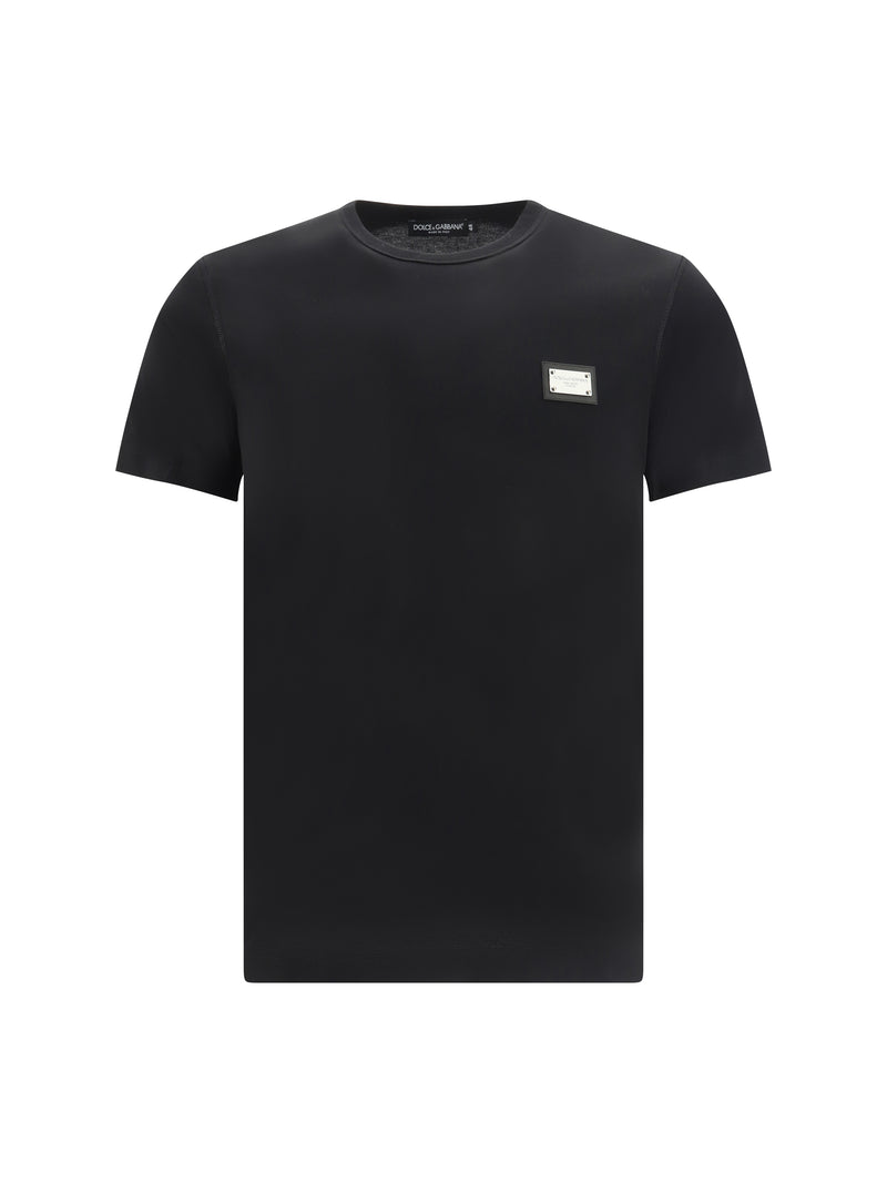 Dolce & Gabbana Dolce & Gabbana Cotton T-shirt with Logo Black - World Class Fashion