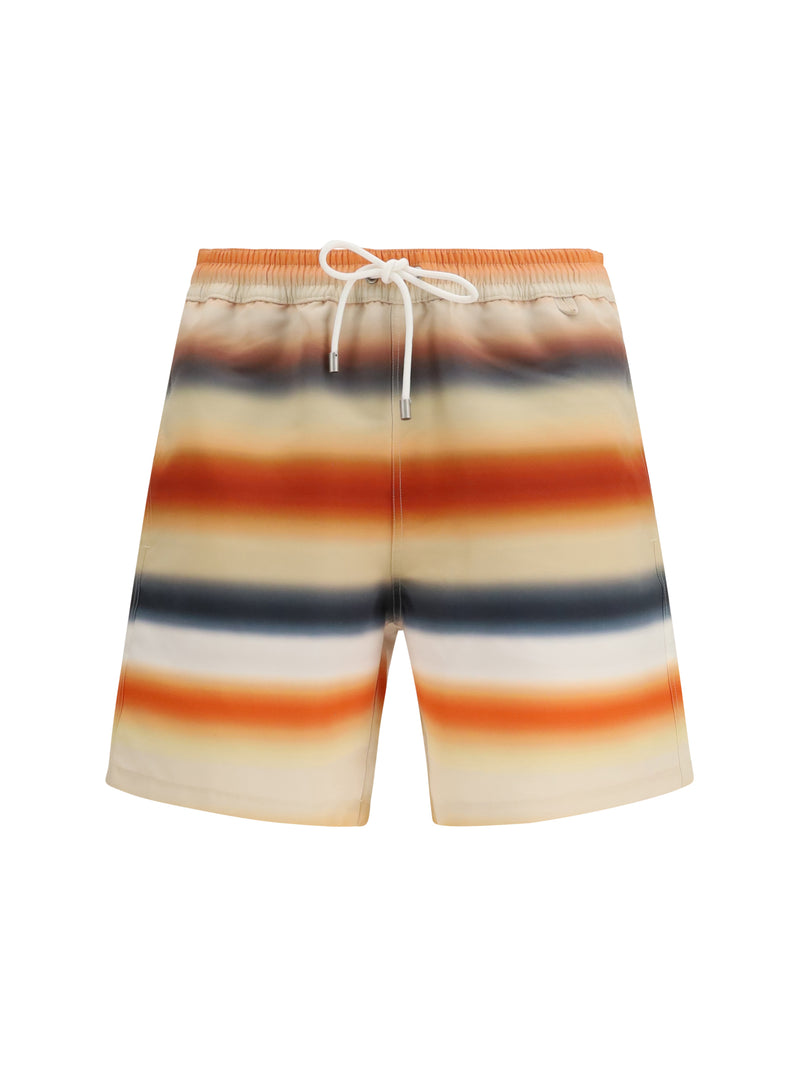 Loewe Loewe Technical Swim Shorts Orange/Multicolor Men - World Class Fashion
