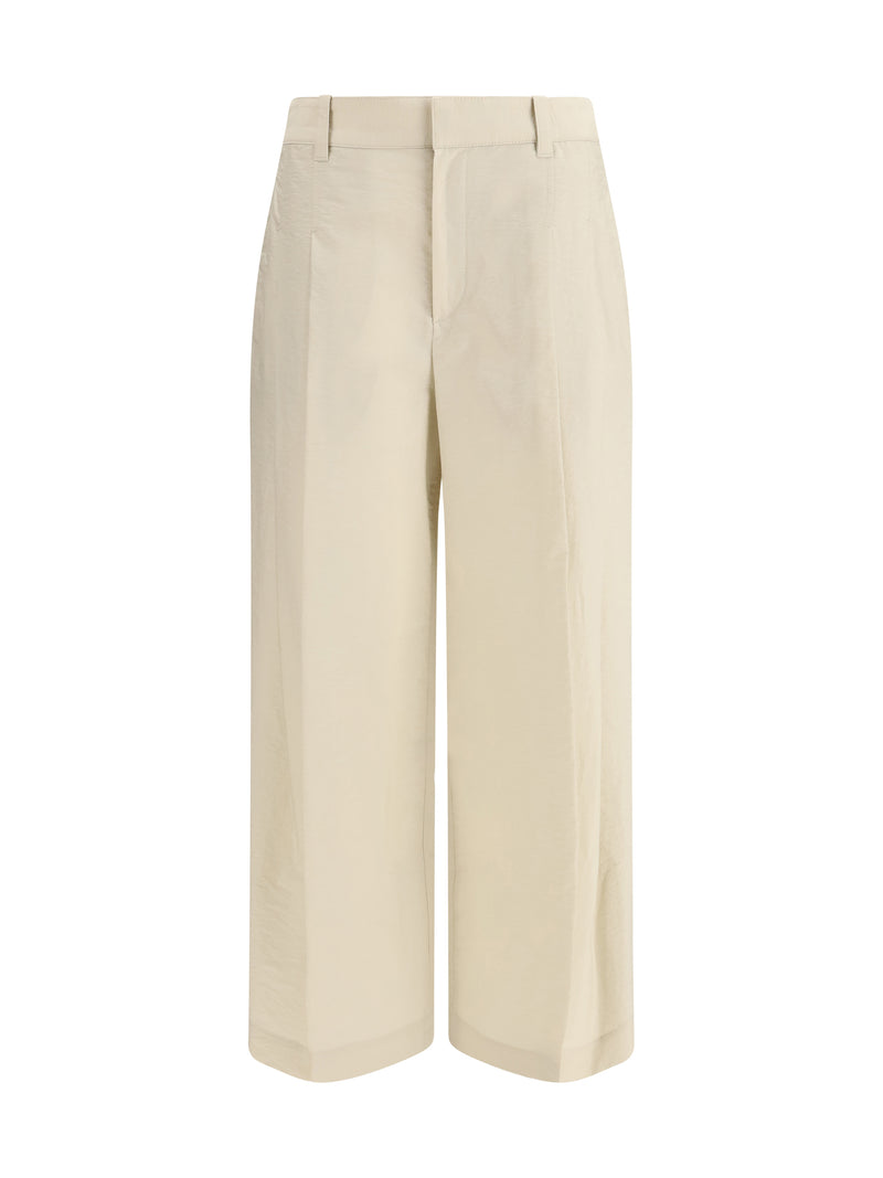 Brunello Cucinelli Brunello Cucinelli Cotton-blend Pants Quarzo - World Class Fashion