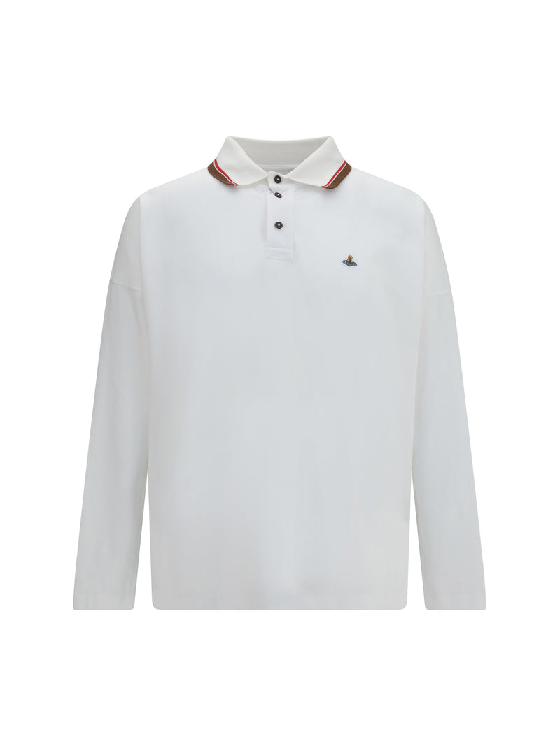 Vivienne Westwood Vivienne Westwood Oversized Long-sleeve Polo White - World Class Fashion