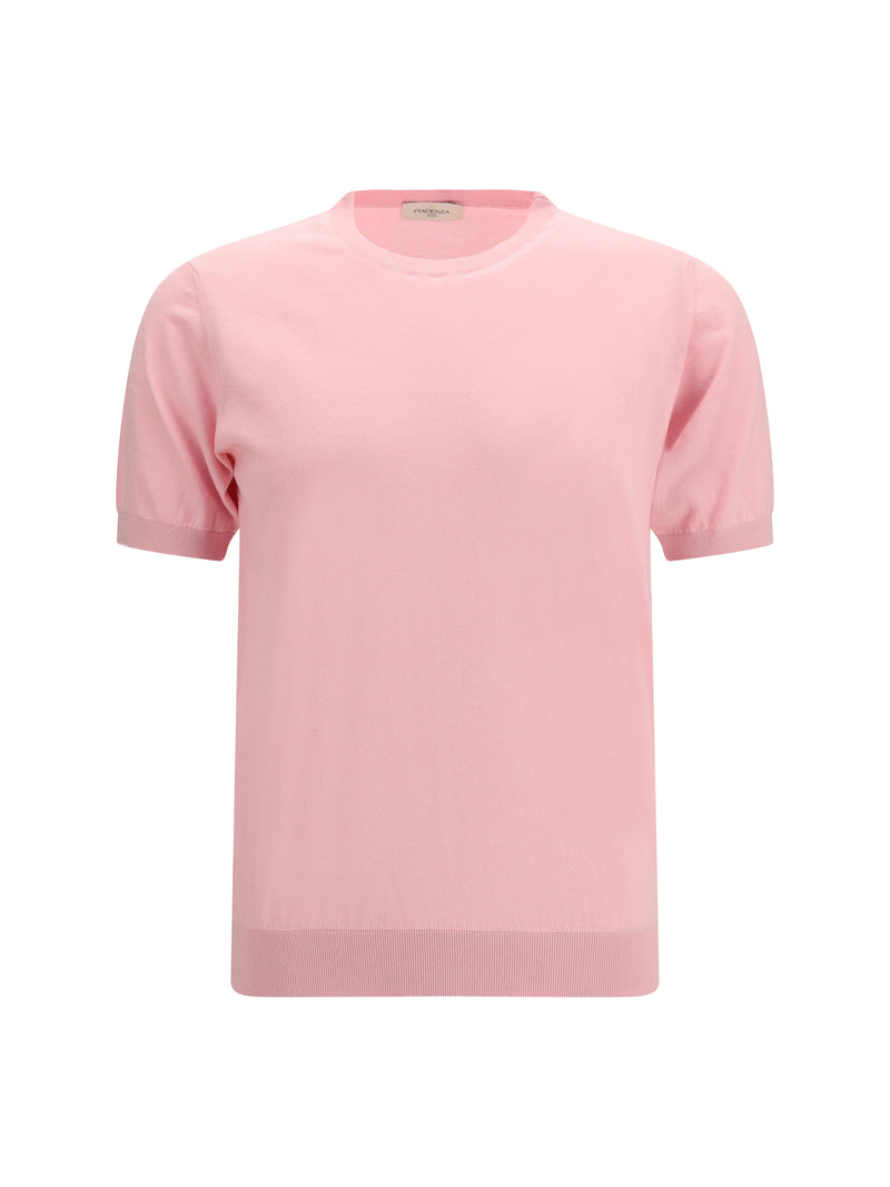 Piacenza Cashmere Piacenza Cashmere Short-sleeve Cotton Polo Rosa Confetto - World Class Fashion