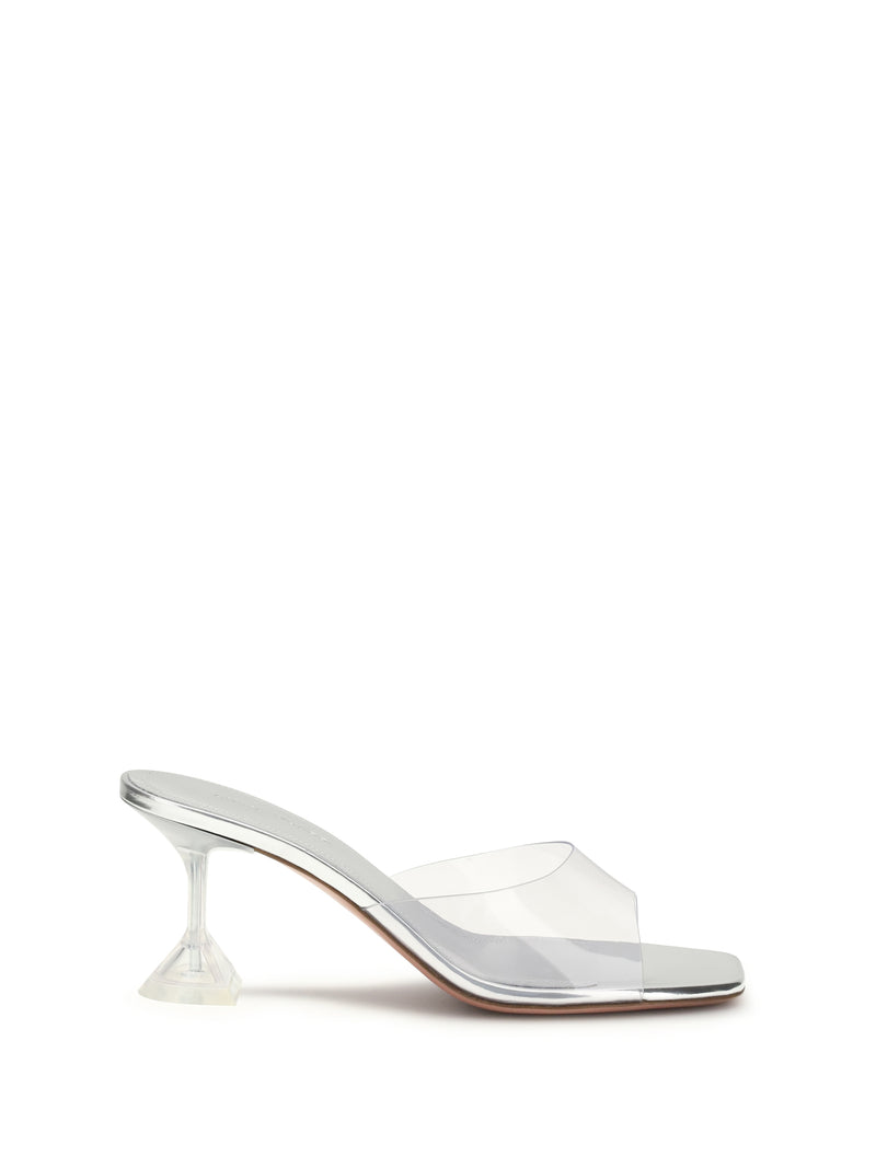 Amina Muaddi Amina Muaddi Lupita Glass Sandals Transparent - World Class Fashion