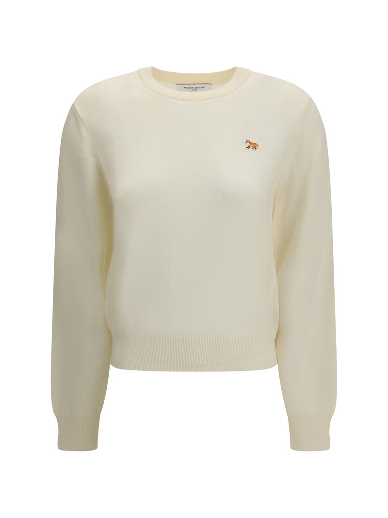Maison Kitsuné Maison Kitsuné Baby Fox Merino Jumper Pure Ecru - World Class Fashion