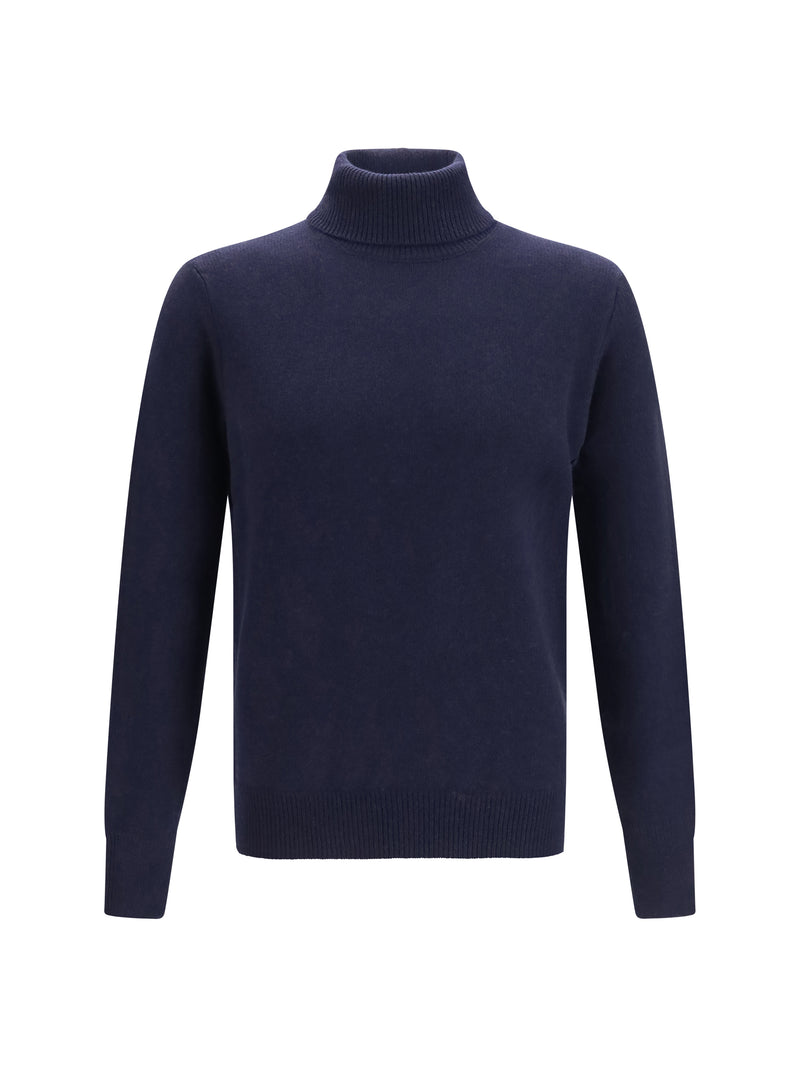 Aragona Cashmere Aragona Cashmere Turtleneck Sweater Blue Men - World Class Fashion