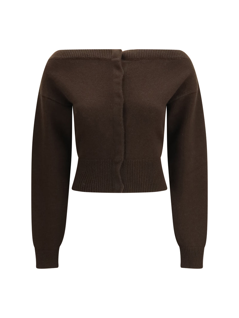 Tom Ford Tom Ford Soft Cashmere Open-neck Shrunken Cardigan Chocolate Torte - World Class Fashion