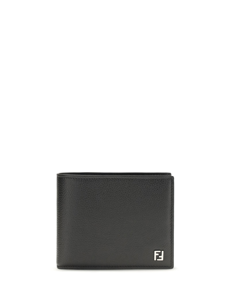 Fendi Fendi Leather Bifold Wallet Nero Men - World Class Fashion