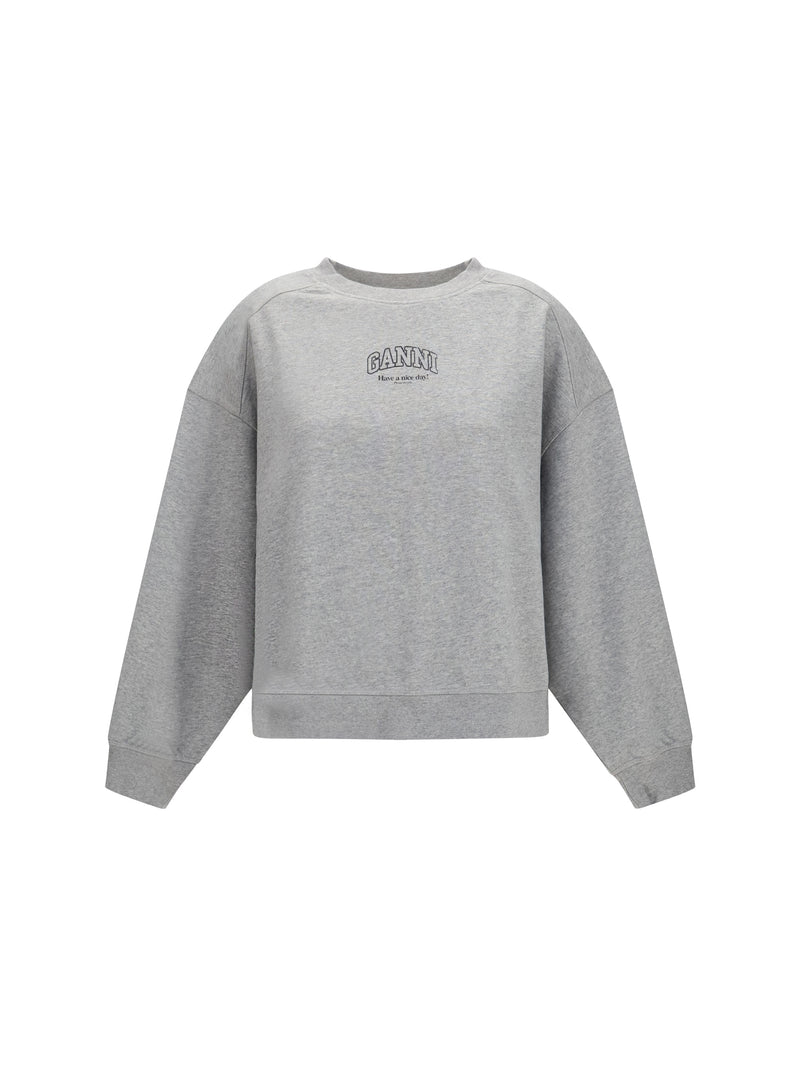 Ganni Ganni Crewneck Sweatshirt With Logo Paloma - World Class Fashion