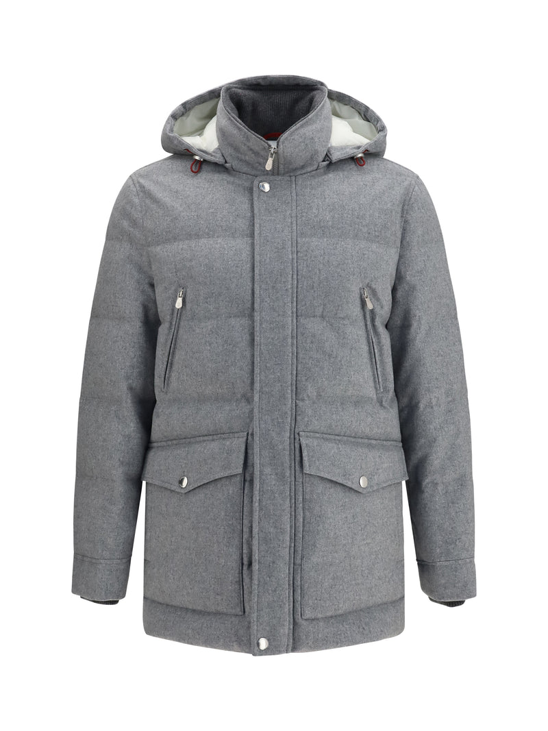 Brunello Cucinelli Brunello Cucinelli Cashmere Down Jacket Grey Men - World Class Fashion