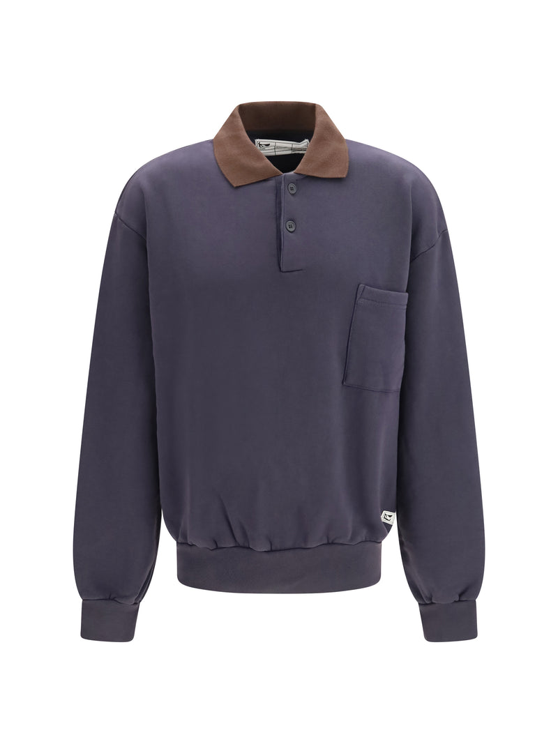 Gr10k Gr10k Replicated 30001 Sweatshirt Polo Navy - World Class Fashion