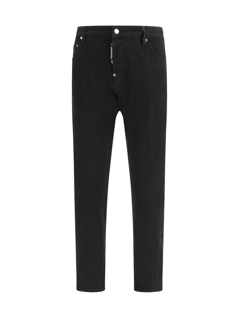Dsquared2 Dsquared2 Slim Twist Washed Jeans Black - World Class Fashion