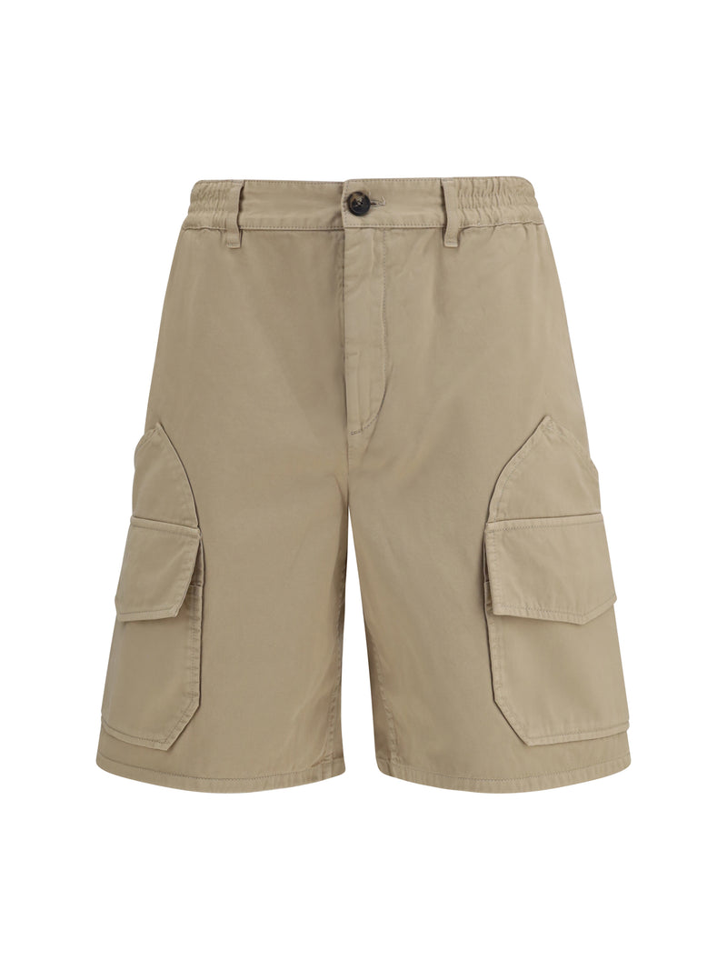 Loewe Loewe Cotton Cargo Shorts Sand Men - World Class Fashion