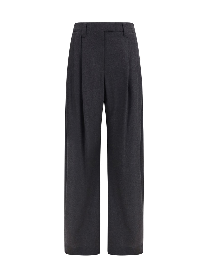Brunello Cucinelli Brunello Cucinelli Tailored Virgin Wool Pants Antracite - World Class Fashion