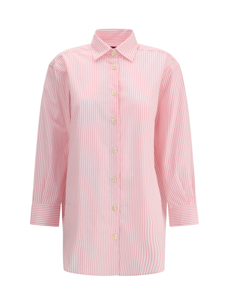 Deperlu Deperlu Oversized Shirt Orange Stripe Women - World Class Fashion