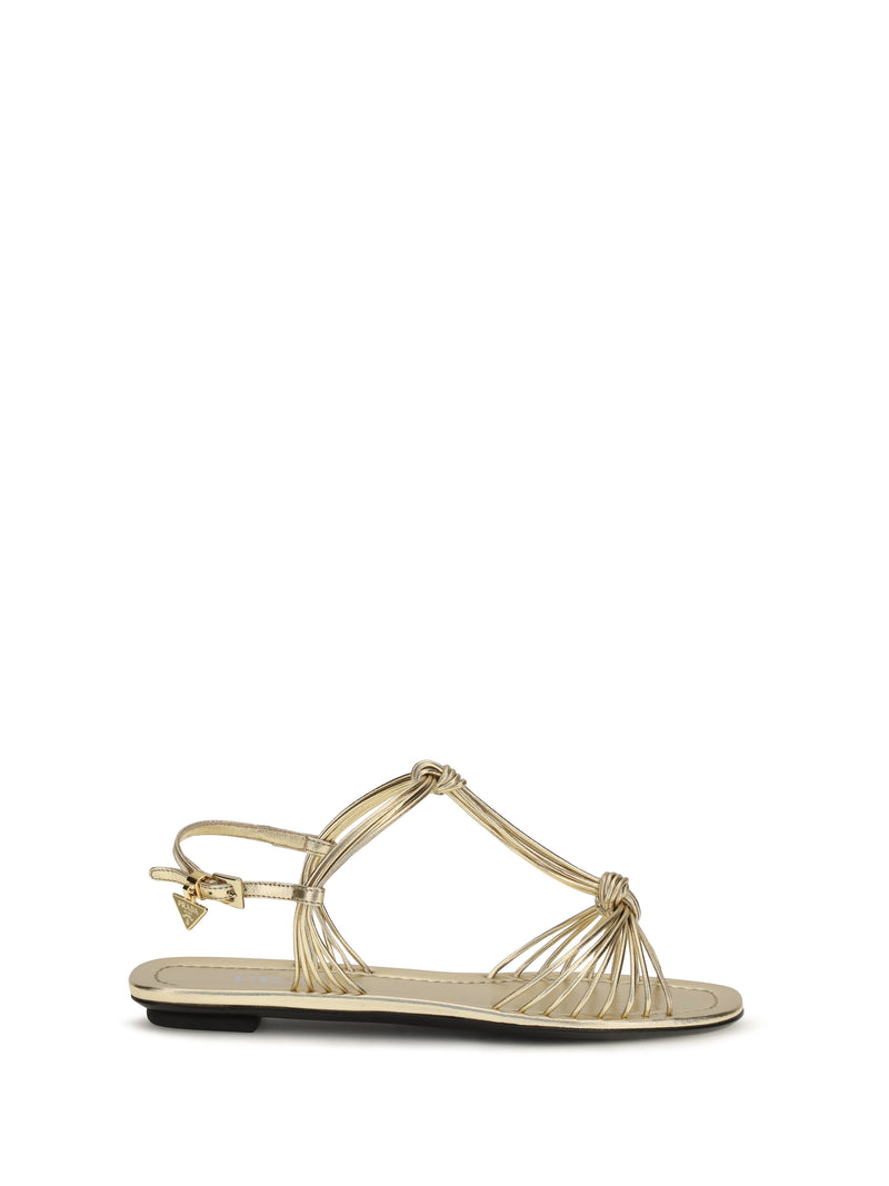 Prada Prada Mordoré Nappa Sandals Platino - World Class Fashion
