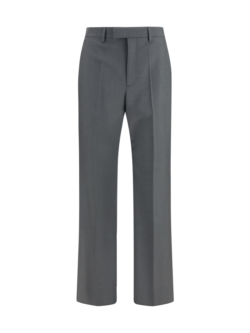 Valentino Valentino Wool and Mohair Tailored Pants Raven - World Class Fashion