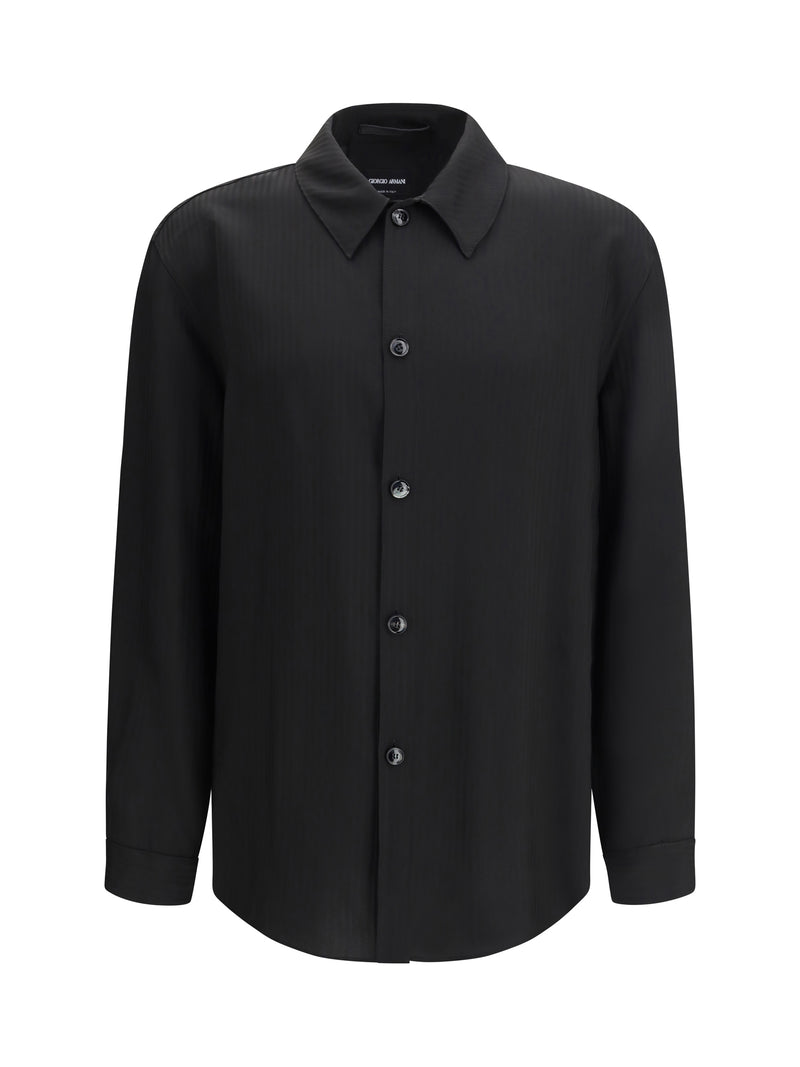 Giorgio Armani Giorgio Armani Chevron Viscose Twill Shirt UC001 - World Class Fashion