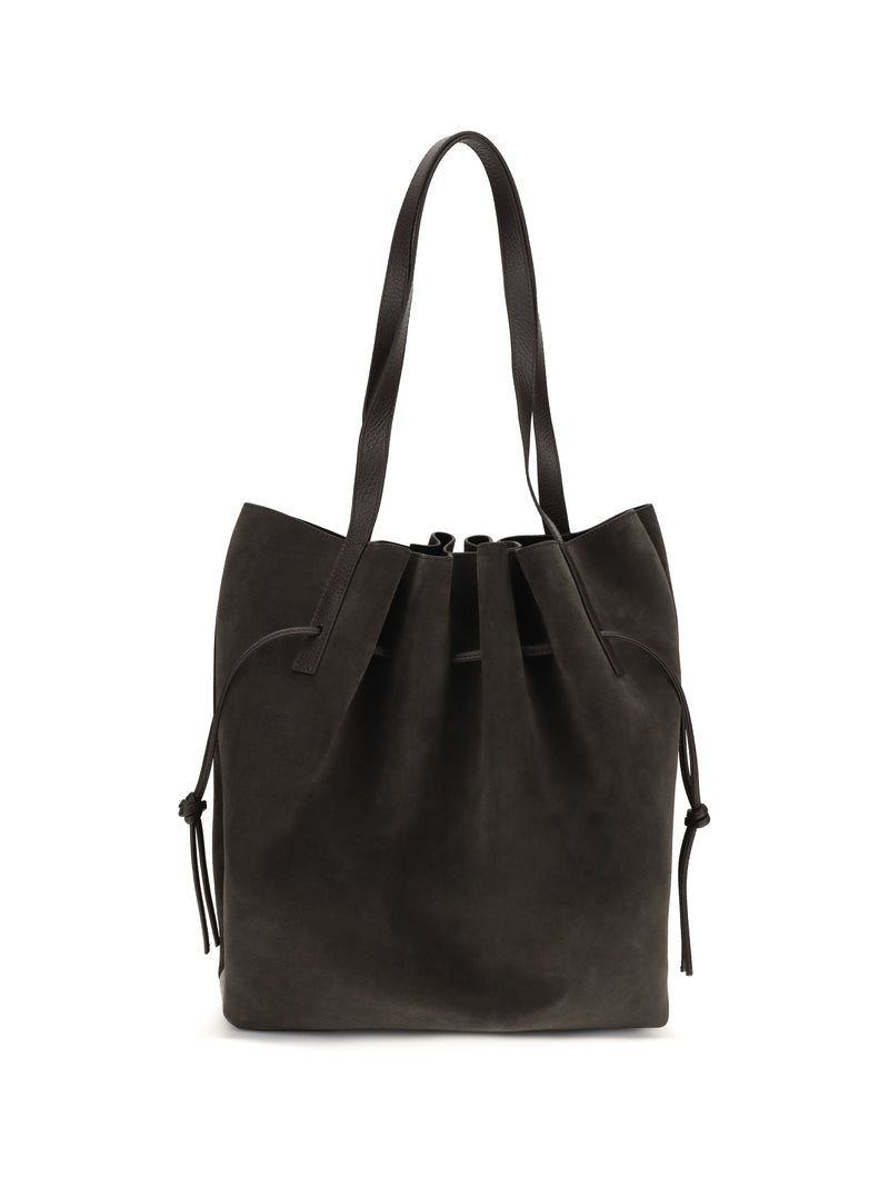 Yuzefi Yuzefi Scallop Suede Shoulder Bag Ganache - World Class Fashion