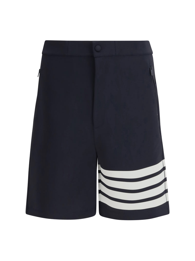 Thom Browne Thom Browne 4-bar Technical Shorts Navy - World Class Fashion
