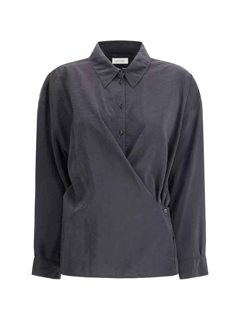 Lemaire Lemaire Draped Shirt Black Women - World Class Fashion