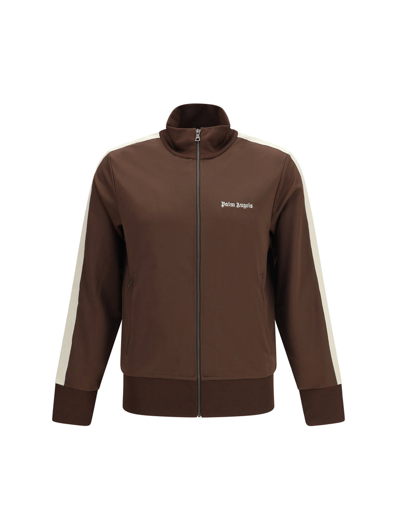 Palm Angels Palm Angels Classic Logo Track Jacket Brown Off White - World Class Fashion