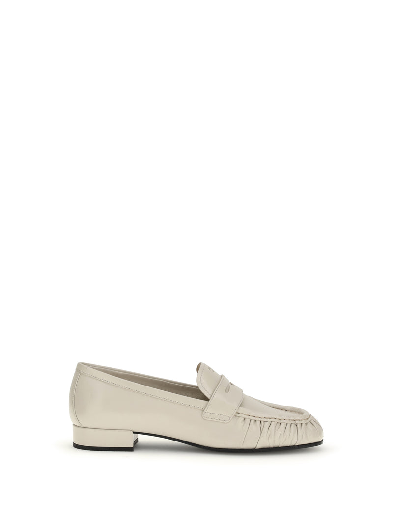 Prada Prada Leather Loafers Avorio Women - World Class Fashion