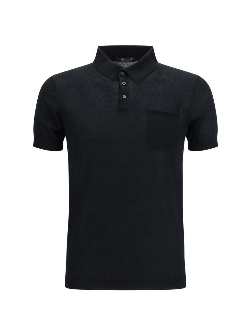 Aragona Cashmere Aragona Cashmere Short-sleeve Polo Black Men - World Class Fashion