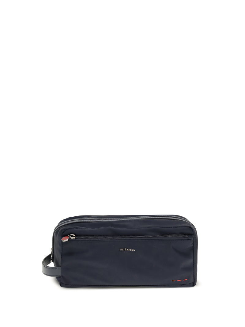 Kiton Kiton Nylon Beauty Case Blue - World Class Fashion