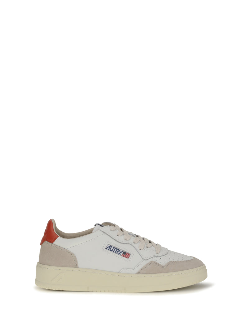 Autry Autry Medalist Low Sneakers White/Pumpkin Men - World Class Fashion