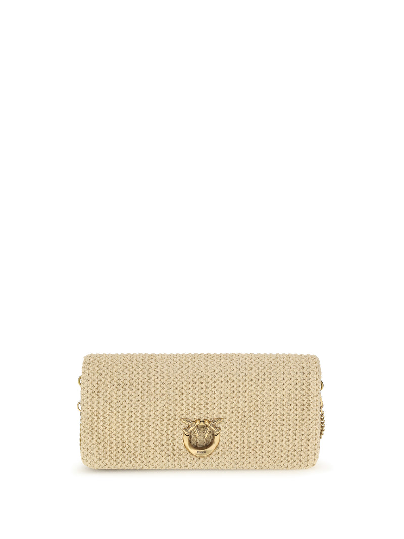 Pinko Pinko Love Bag Click Soft Horizontal Classic Raffia - World Class Fashion
