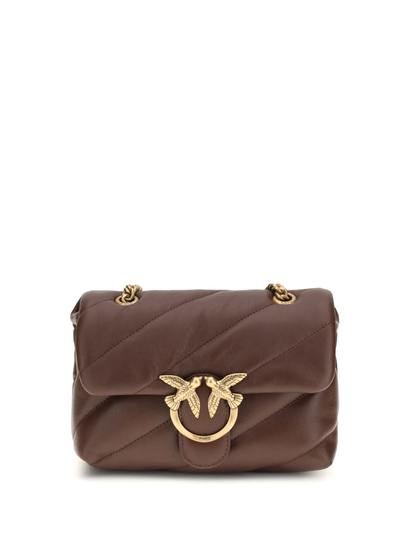 Pinko Pinko Love Mini Puff Shoulder Bag Burgundy Wine - World Class Fashion