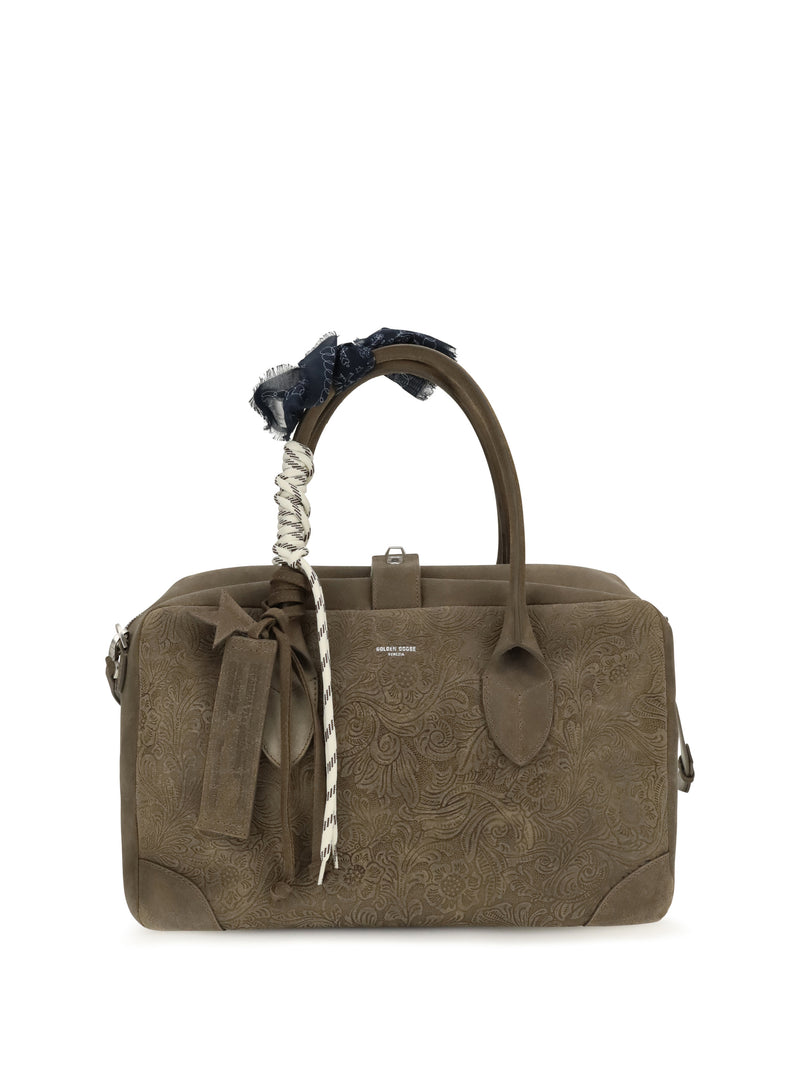 Golden Goose Golden Goose Vita Medium Leather Travel Bag Military Green - World Class Fashion