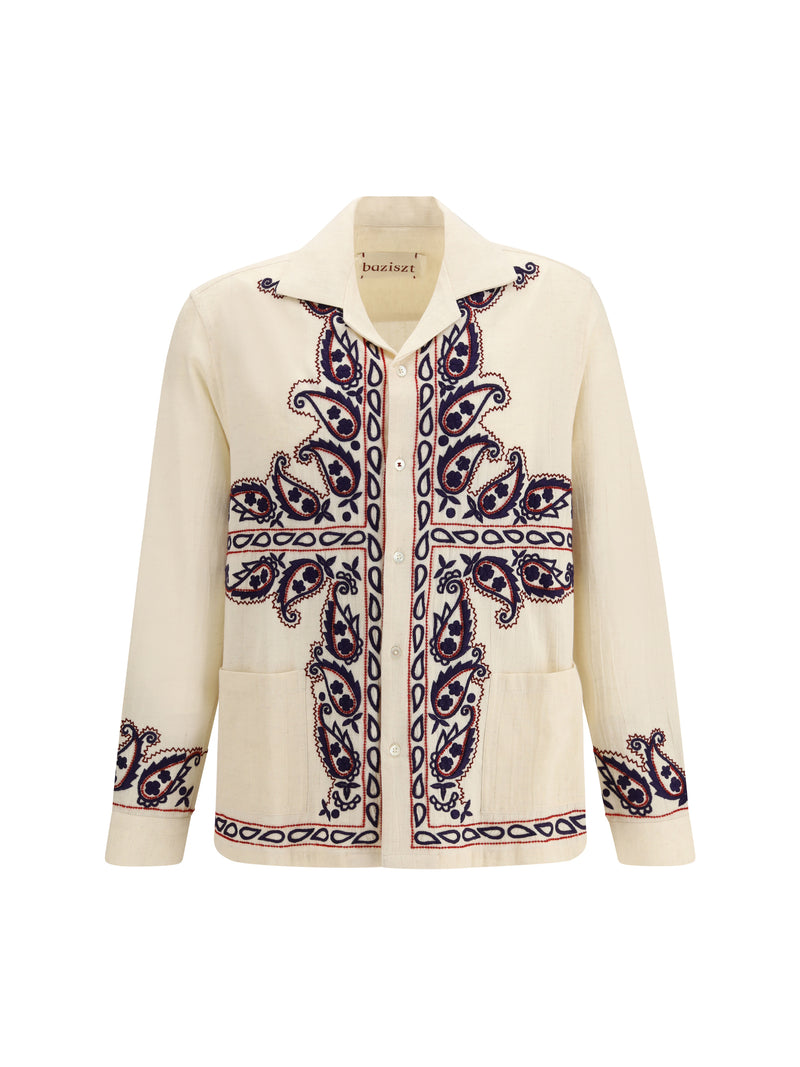 Baziszt Baziszt Memento Shirt Beige - World Class Fashion