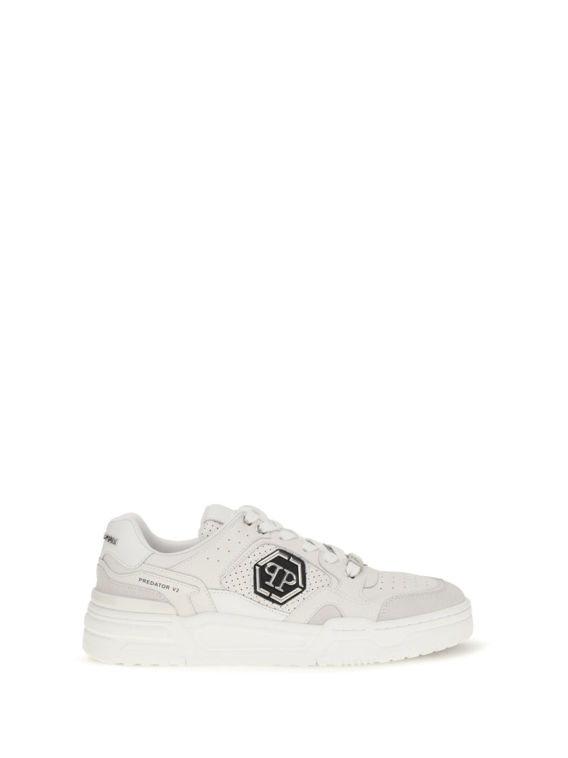 Philipp Plein Philipp Plein Predator V2 Low Top Sneakers White - World Class Fashion
