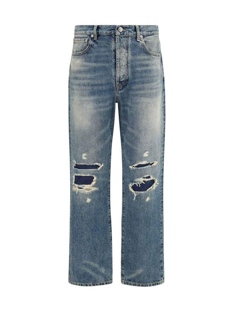 Margiela Margiela Straight-leg Ripped Jeans Super Used - World Class Fashion