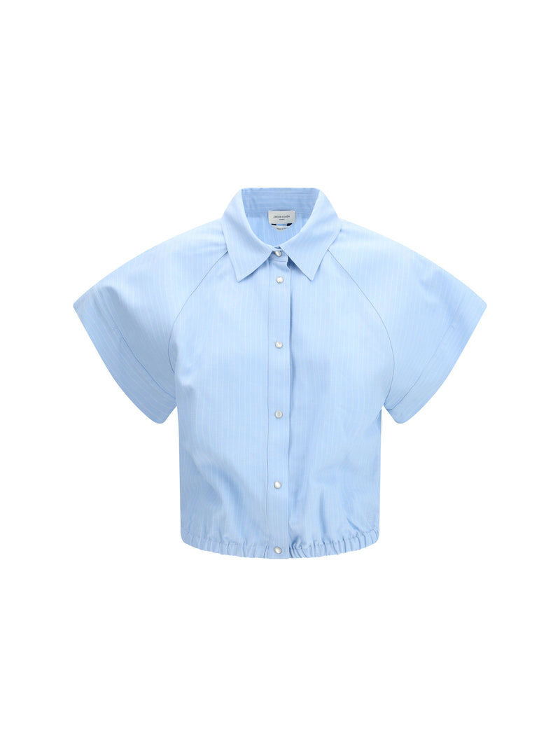 Jacob Cohen Jacob Cohen Short-sleeve Shirt Blue Striped Women - World Class Fashion