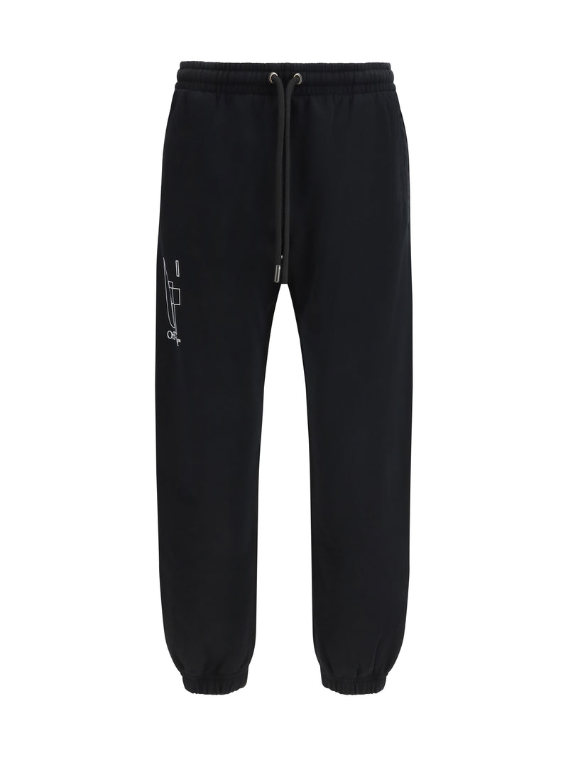 Off-white Off-white Arrow Cuffed Sweatpants Black Men - World Class Fashion