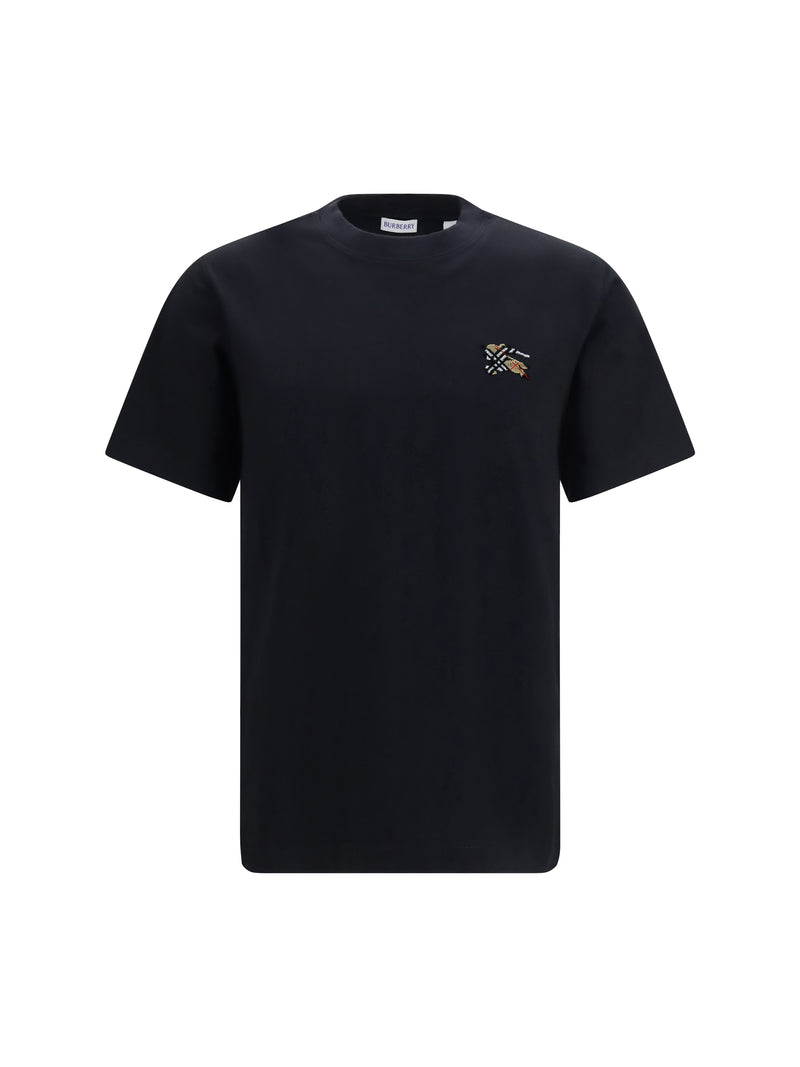 Burberry Burberry Embroidered Logo Cotton T-shirt Black - World Class Fashion