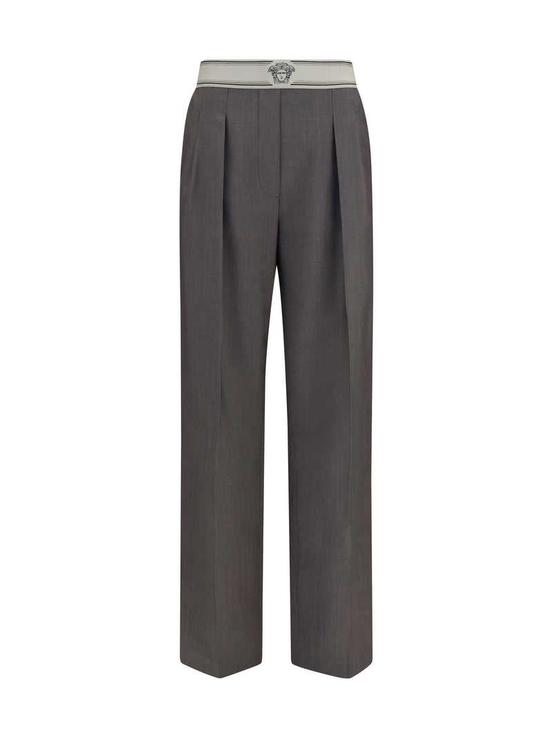 Versace Versace Wool and Mohair Pants Cold Grey - World Class Fashion