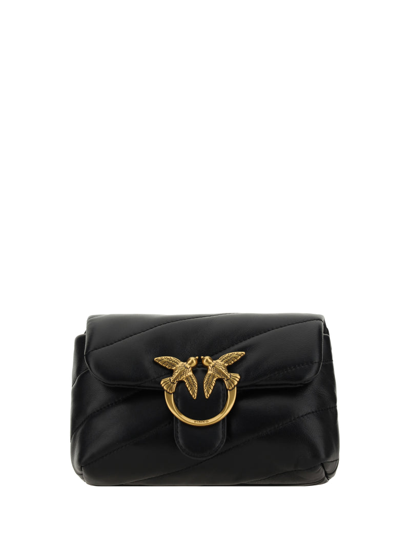 Pinko Pinko Love Baby Shoulder Bag Nero-Antique Gold - World Class Fashion