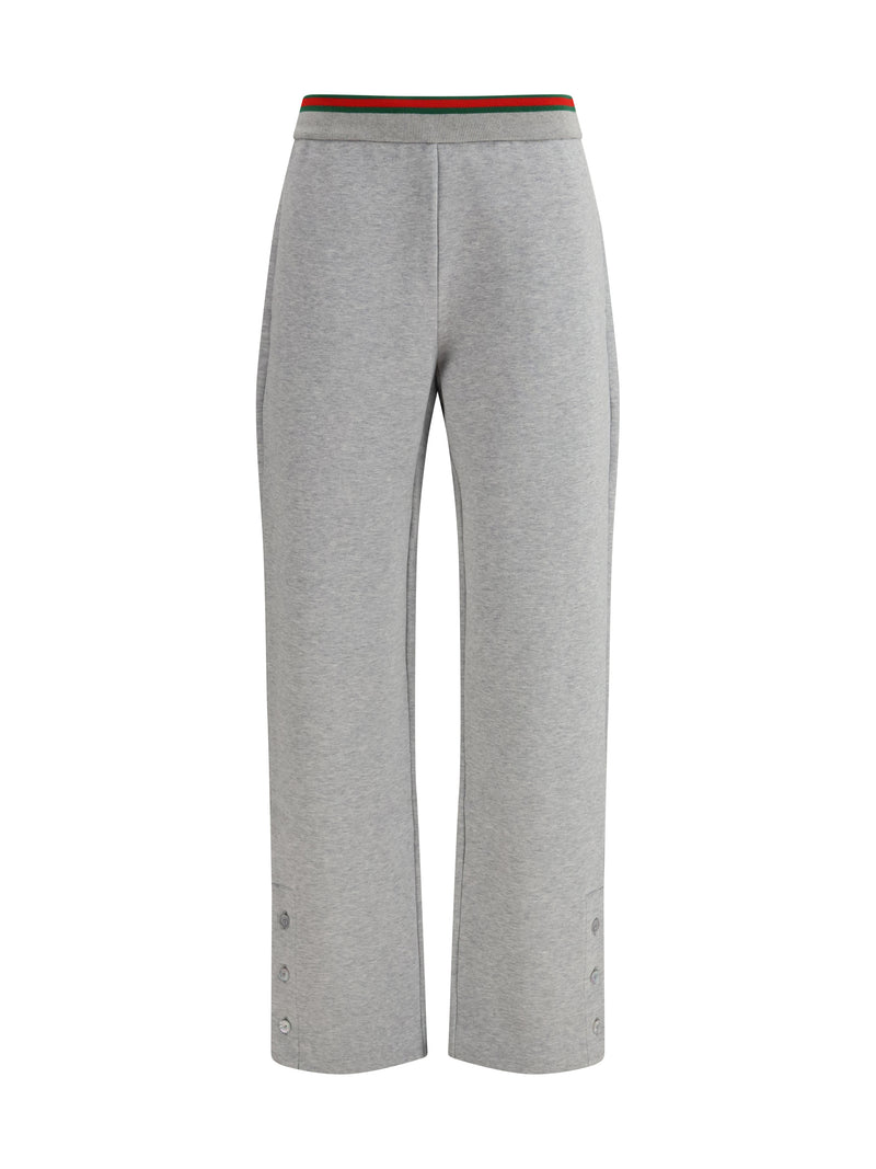 Gucci Gucci Leisure Pants Cotton Jersey Grey Melange - World Class Fashion