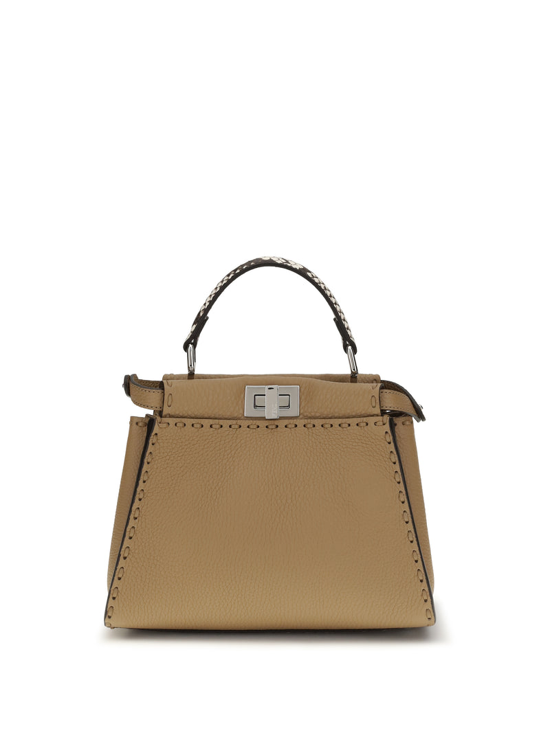Fendi Fendi Peekaboo Mini Handbag Cappucc+Roccia+P - World Class Fashion