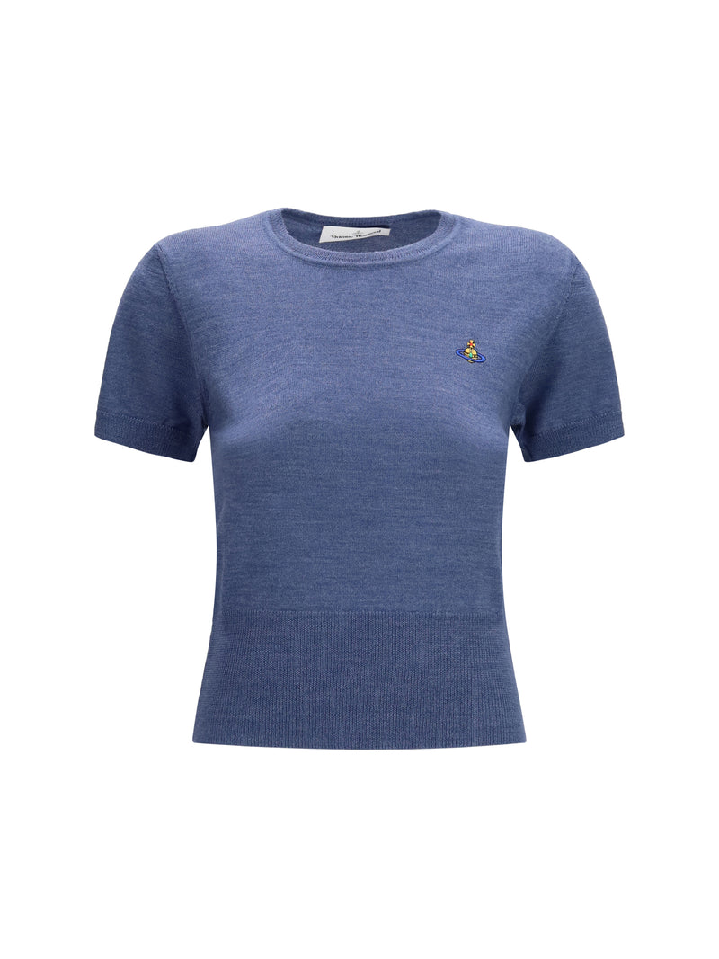 Vivienne Westwood Vivienne Westwood Bea Wool Top Denim Blue - World Class Fashion