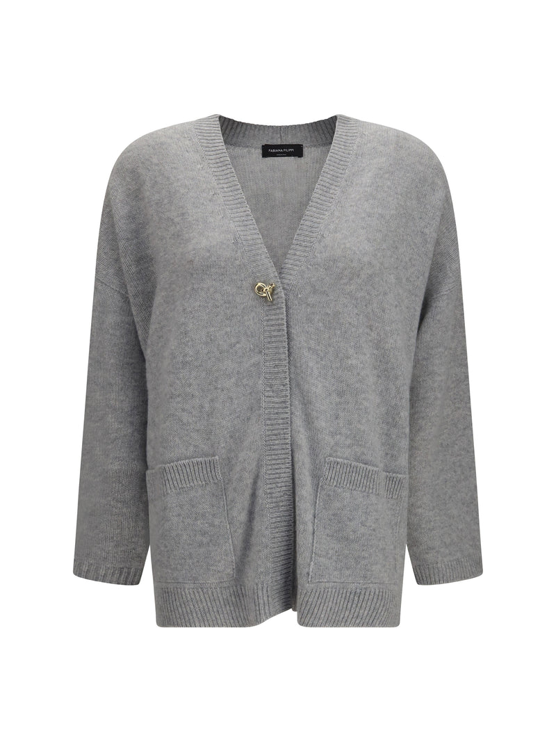 Fabiana Filippi Fabiana Filippi Cashmere Cardigan Granito Women - World Class Fashion