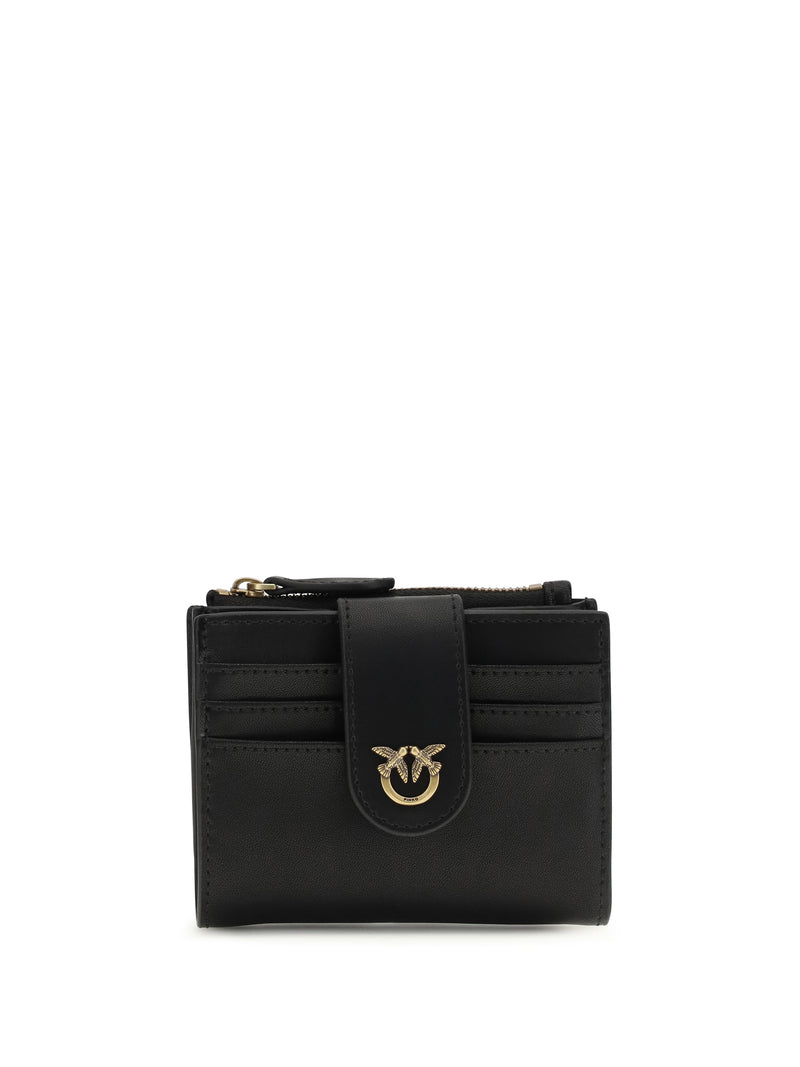 Pinko Pinko Wallet With Logo Nero-Antique Gold - World Class Fashion
