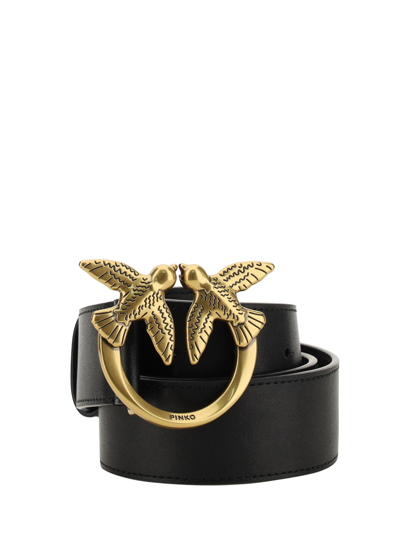 Pinko Pinko Love Berry Belt Nero-Antique Gold - World Class Fashion