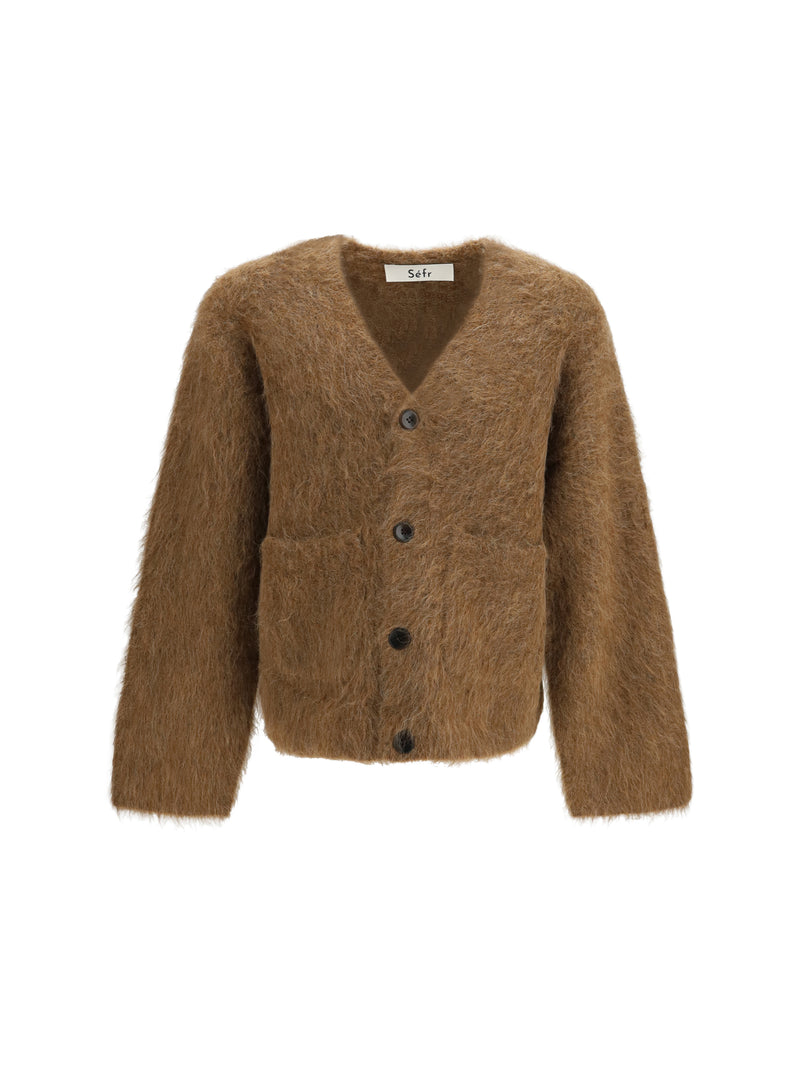 Séfr Séfr Lee Alpaca-blend Cardigan Taupe - World Class Fashion